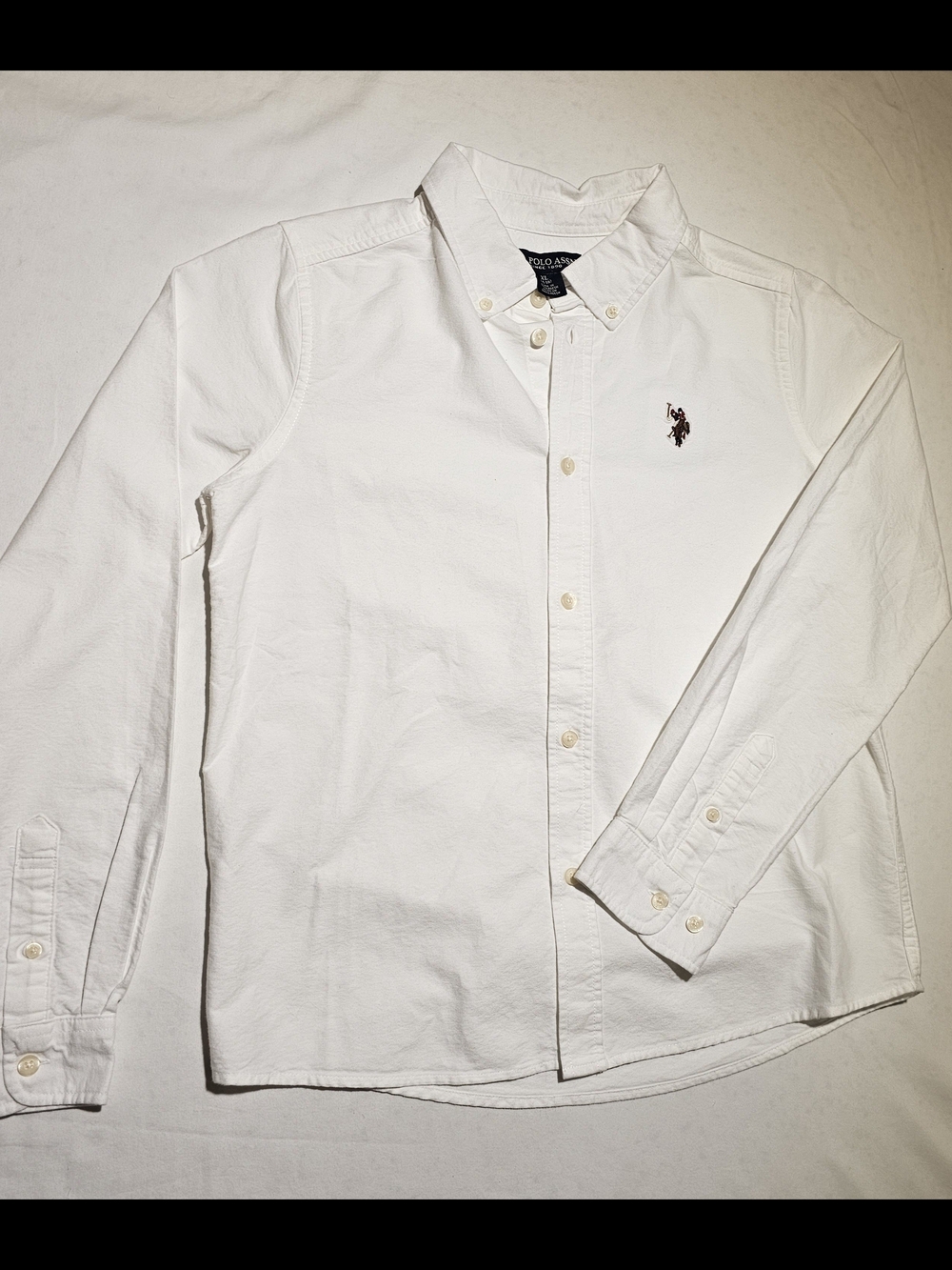 U.S. Polo Assn. Men’s White Button-Down Oxford Shirt with Logo